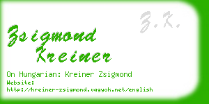 zsigmond kreiner business card